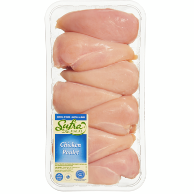 Sufra Poitrines de poulet désossées sans peau halal 1.505 kg, 1,99 $/100g