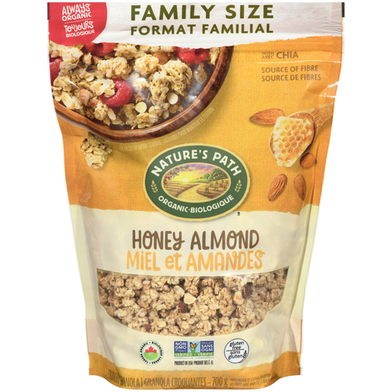 Nature's Path Organic Honey Almond Granola 700 g, $2.21/100g
