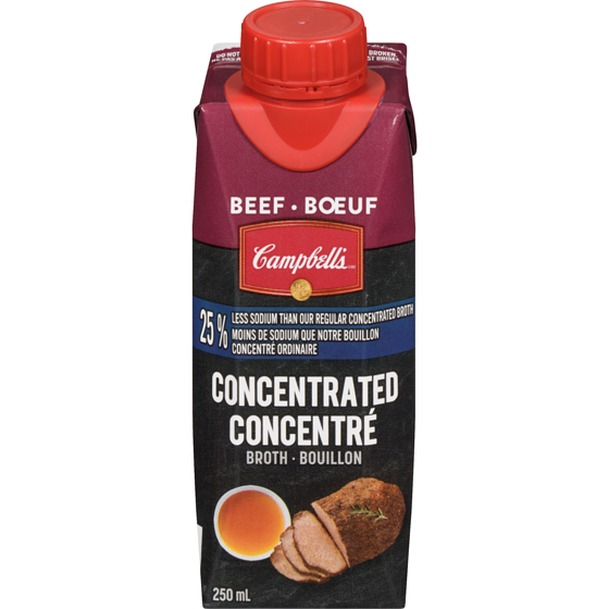 Campbell's Concentrated Broth Beef, Less Salt 250 ml, $1.00/100ml