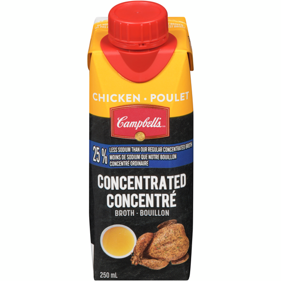 Campbell's Concentrated Broth Chicken Less Sodium 250 ml, $0.60/100ml