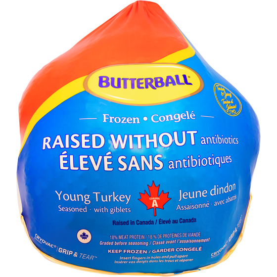 Butterball Frozen Young Turkey, 3-5kg $7.03/1kg $3.19/1lb