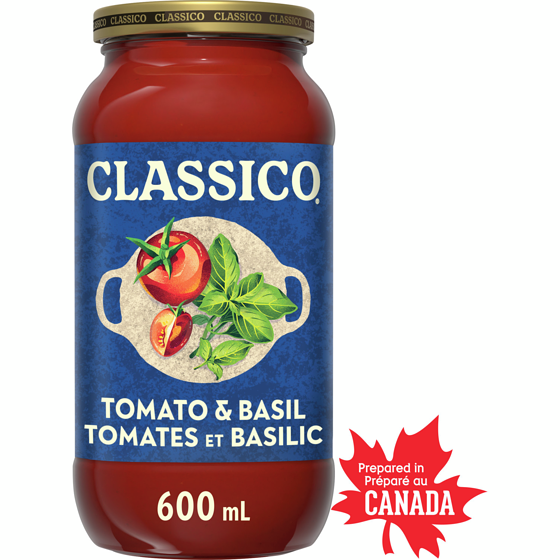 Classico Sauce pour pâtes tomate et basilic 600 ml, 1,00 $/100ml