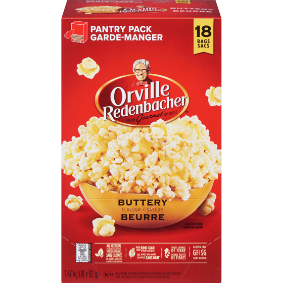 Orville Gourmet Popcorn Buttery Flavour Pantry Pack 1475 g, $1.02/100g