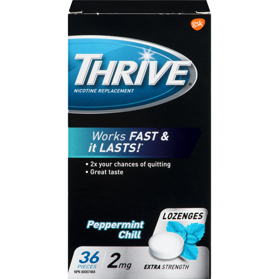 Thrive Nicotine Replacement Lozenges Peppermint Chill Extra Strength 2 Mg 1 ea, $18.99/1ea