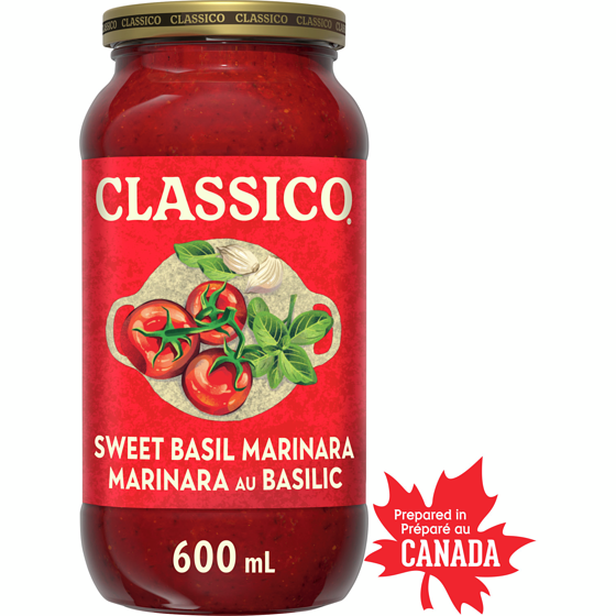 Classico Sauce pour pâtes marinara au basilic 600 ml, 0,63 $/100ml