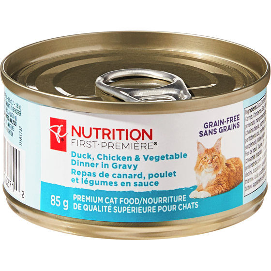 le Choix du Président Nutrition première, repas de canard, poulet et légumes en sauce, nourriture de qualité supérieure pour chats 85 g, 1,52 $/100g
