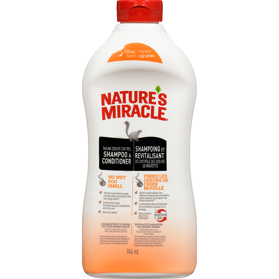 Nature's Miracle Skunk Odour Control Shampoo & Conditioner Citrus Scent 946 ml, $1.69/100ml