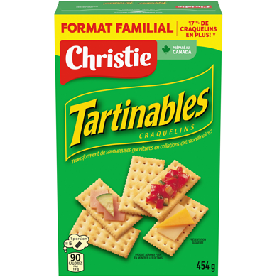 Christie Craquelins Toppables, à manger nature ou en topping, goût beurré, feuilleté, craquelins fondants en bouche 454 g, 0,88 $/100g