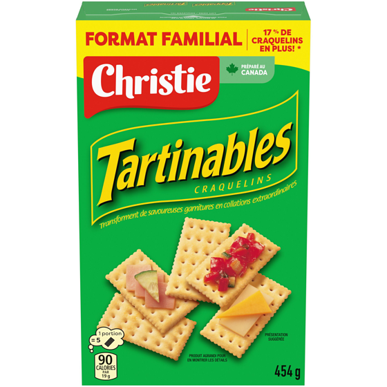 Christie Craquelins Toppables, à manger nature ou en topping, goût beurré, feuilleté, craquelins fondants en bouche 454 g, 0,88 $/100g