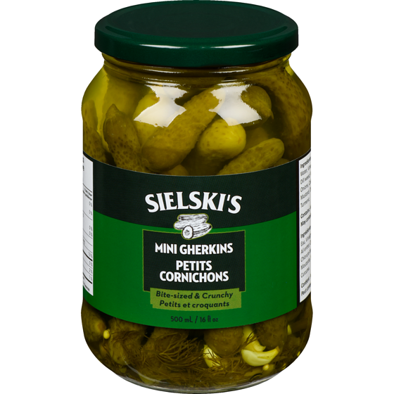 Sielski's Mini Gherkins Bite-Sized & Crunchy 500 ml, $0.70/100ml
