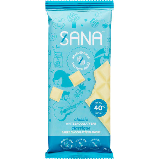 Sana White Chocolaty Bar Classic 75 g, $8.39/100g