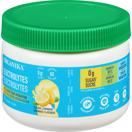 Organika Electrolytes Powder Classic Lemonade 210 g, $27.14/100g