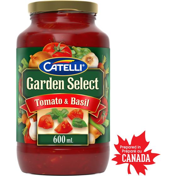 Catelli Garden Select Tomato & Basil Pasta Sauce 600 ml, $0.45/100ml