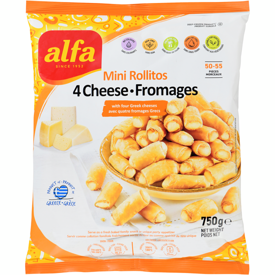 ALFA Mini Rollitos 4 Cheese With Four Greek Cheeses 750 g, $1.13/100g