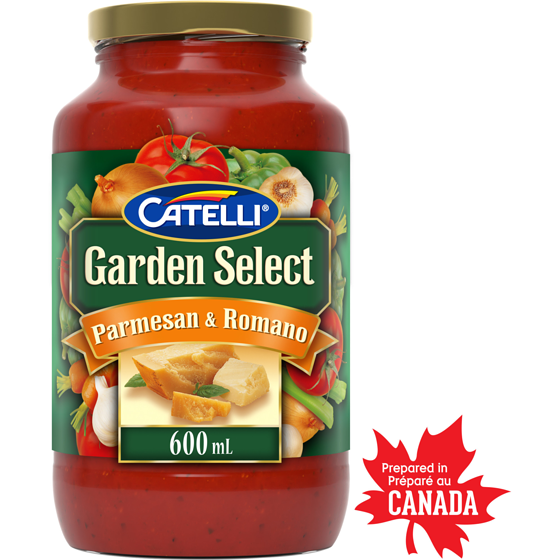 Catelli Garden Select Parmesan & Romano Flavoured Pasta Sauce 600 ml, $0.45/100ml
