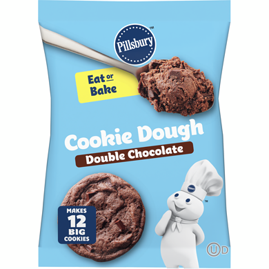 Pillsbury Double Chocolate Cookie Dough, Ready to Bake, 12 ct 454 g, $1.21/100g