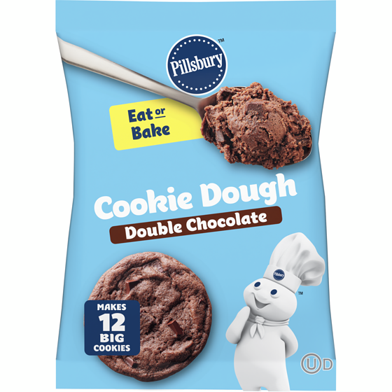 Pillsbury Double Chocolate Cookie Dough, Ready to Bake, 12 ct 454 g, $1.21/100g