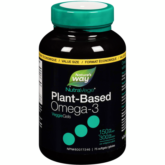 Nature's Way Plant-Based Omega-3 Veggiegels Fresh Mint Flavour Value Size 75 ea, $0.64/1ea