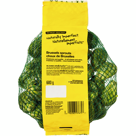 Sans Nom Choux de Bruxelles naturellement imparfaits 680 g, 1,10 $/100g