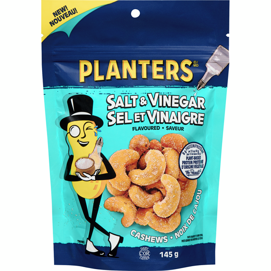 Planters Cashews Salt & Vinegar Flavoured 145 g, $4.48/100g
