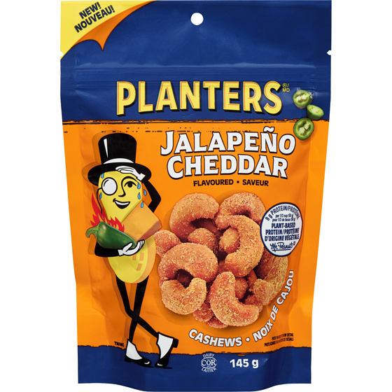 Planters Cashews Jalapeño Cheddar Flavoured 145 g, $4.14/100g