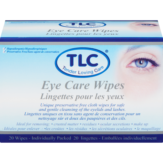 TLC Eye Care Wipes 20 ea, $0.62/1ea