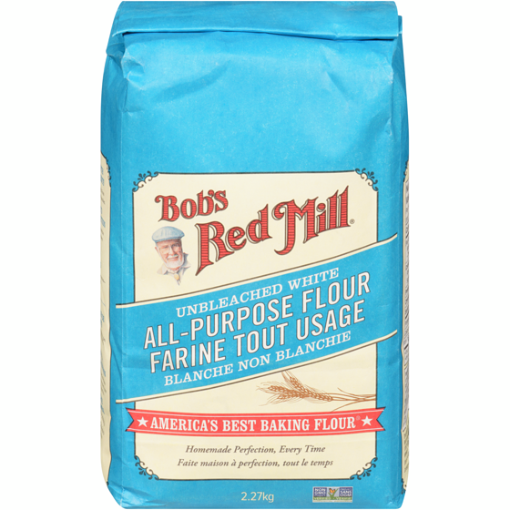 Bobs Red Mill All-Purpose Flour Unbleached White 2.268 kg, $0.32/100g