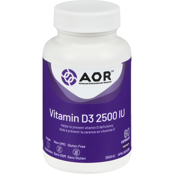 AOR Vitamin D3 2500 Iu 60 ea, $0.57/1ea