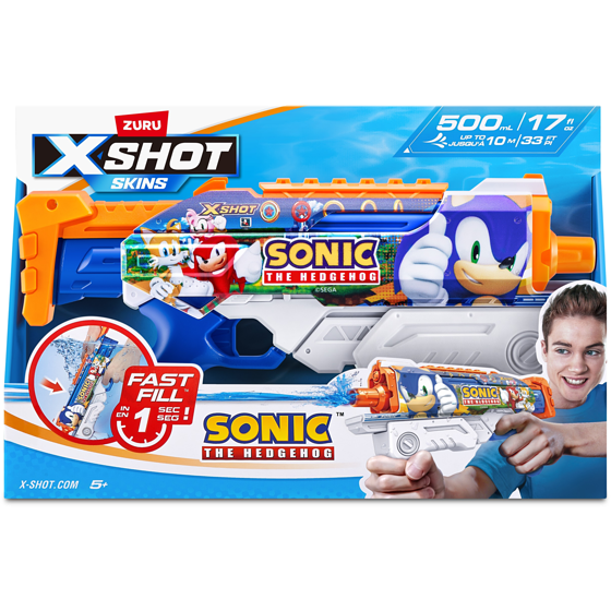 Zuru XSHOT Water Gun, Sonic The Hedgehog 1 ea, $17.00/1ea