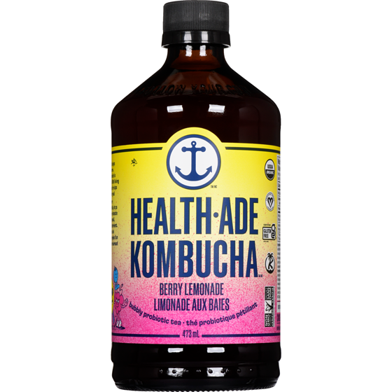 Health-Ade Kombucha thé probiotique pétillant limonade aux baies 473 ml, 1,12 $/100ml