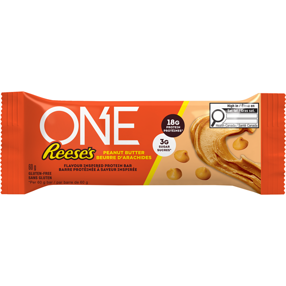 One Barre protéinée à saveur inspirée reese's beurre d'arachides 60 g, 6,65 $/100g