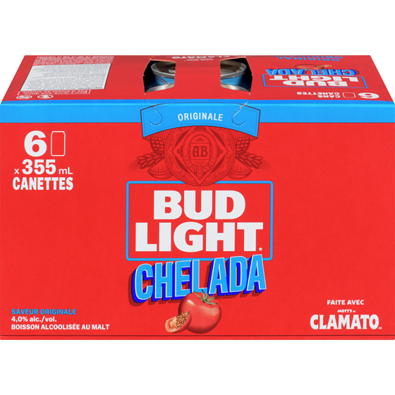 Bud Light Chelada boisson alcoolisée au malt originale (Pièce d’identité requise au moment du ramassage) 6x355.0 ml, 0,75 $/100ml