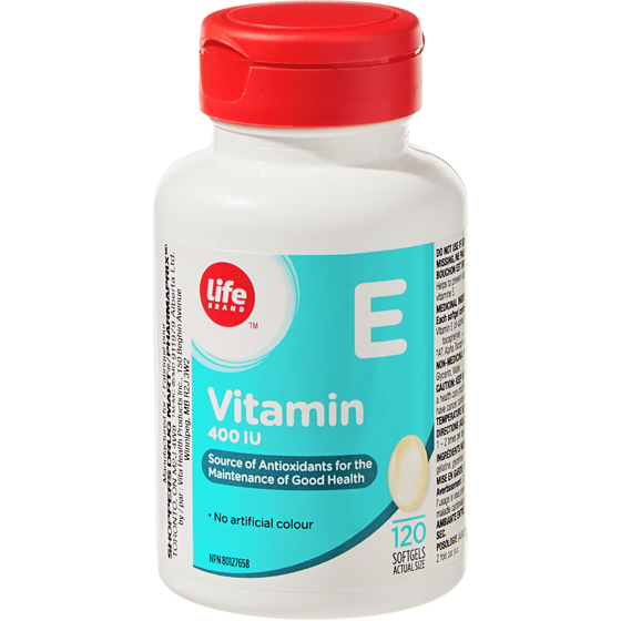 Life Brand Vitamin E 400 IU 120 Softgels 120 ea, $0.11/1ea