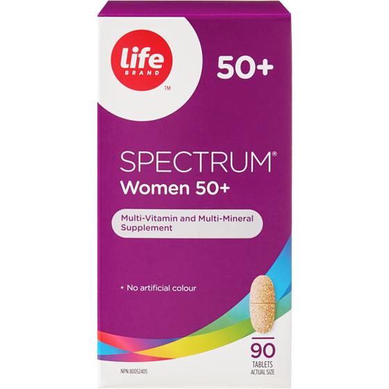 Life Brand Spectrum Women 50 Plus 90 Tablets 90 ea, $0.17/1ea