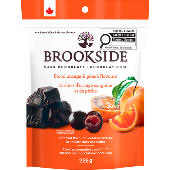 Brookside Dark Chocolate Blood Orange & Peach Flavours 235 g, $2.55/100g