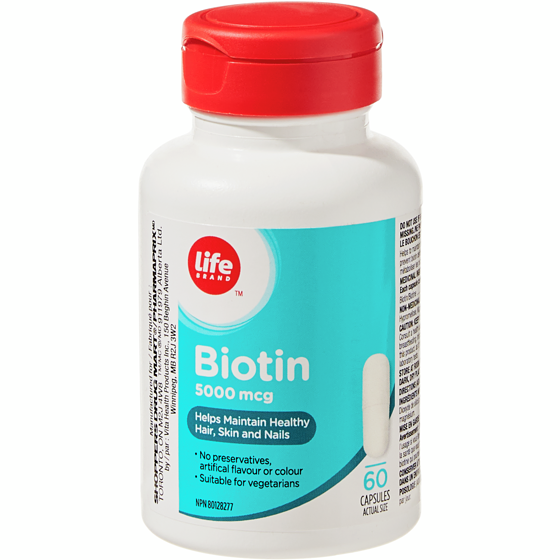 Life Brand Biotin 5000 mcg 60 Capsules 60 ea, $0.11/1ea