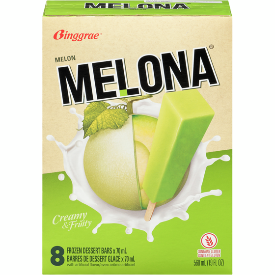 Binggrae Melona barres de dessert glacé melon 560 ml, 1,25 $/100ml