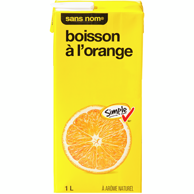 No Name Orange Beverage 1 l, $0.15/100ml