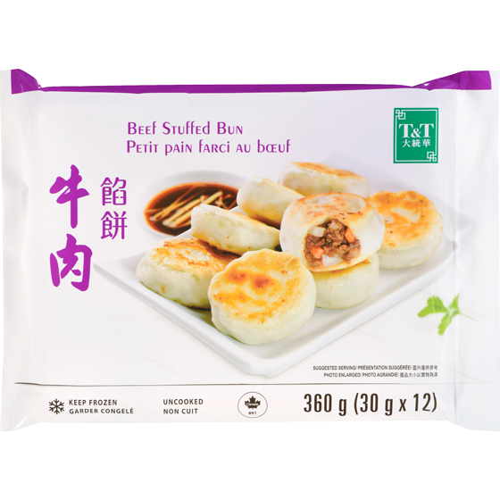 T&T Beef Stuffed Bun 360 g, $2.08/100g