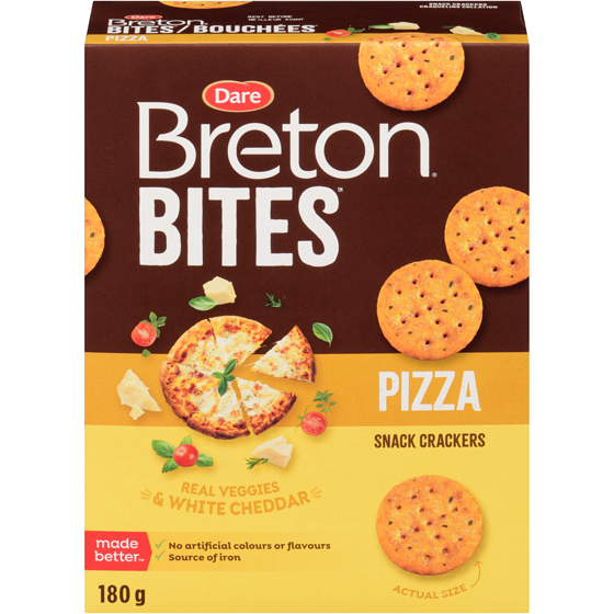 Dare Bites Snack Crackers Pizza 180 g, $1.94/100g
