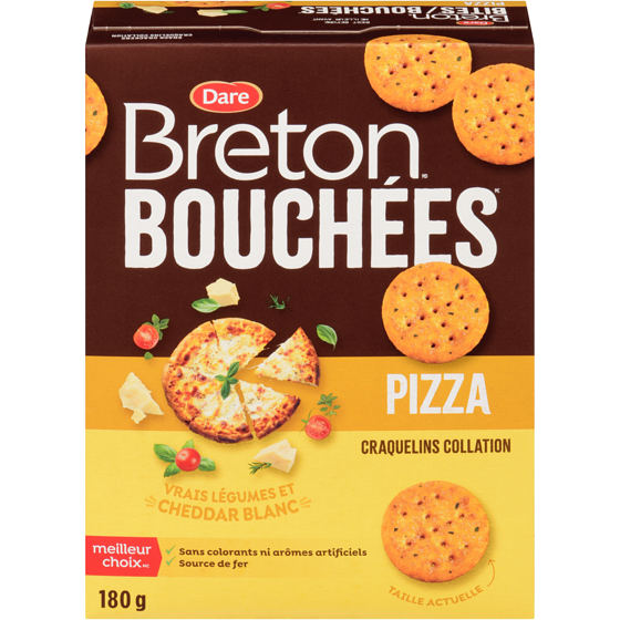 Dare Bouchées craquelins collation pizza 180 g, 1,39 $/100g