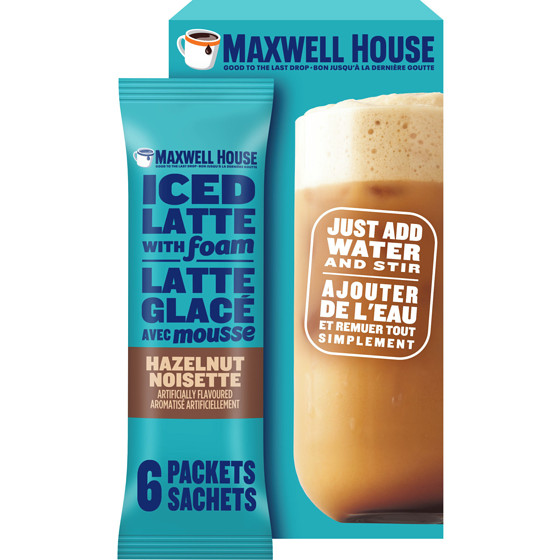 Maxwell House Hazelnut Iced Latte With Foam Drink Mix 165 g, $6.05/100g