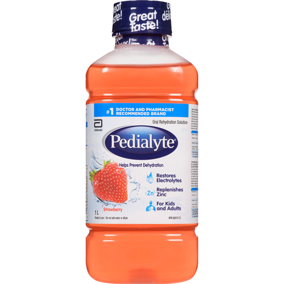 Pedialyte Oral Rehydration Solution Strawberry 1 l, $1.10/100ml