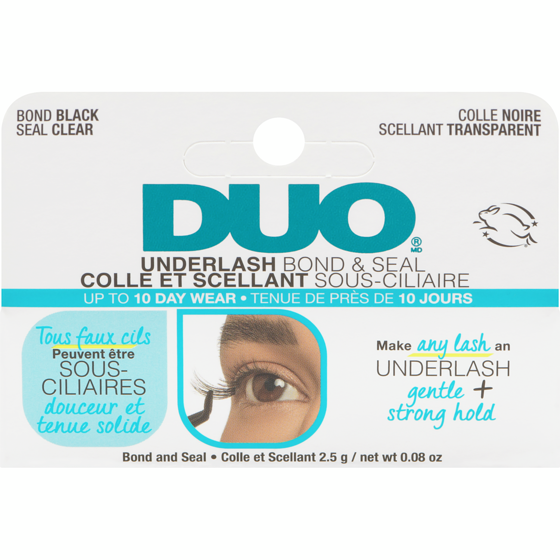 Duo Colle et scellant sous-ciliaire noire transparent 1 ea, 15,00 $/1ch
