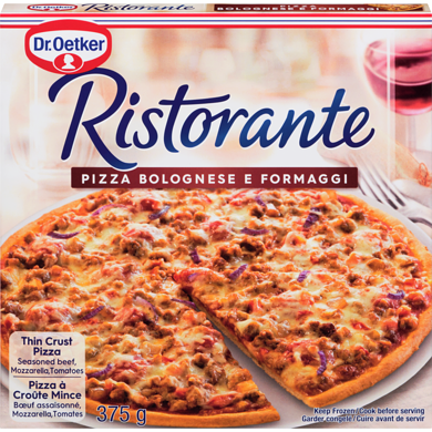 Dr. Oetker Ristorante pizza à croûte mince bœuf assaisonné, mozzarella, tomates 368 g, 1,90 $/100g