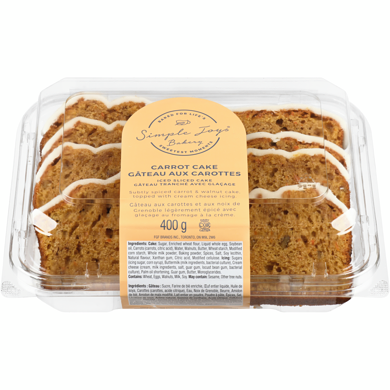 Simple Joy Simple Joys Bakery Iced Sliced Cake Carrot Cake 400 g, $1.50/100g