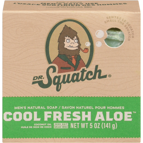 DR.Squatch Men's Natural Soap Cool Fresh Aloe 141.7 g, $7.05/100g