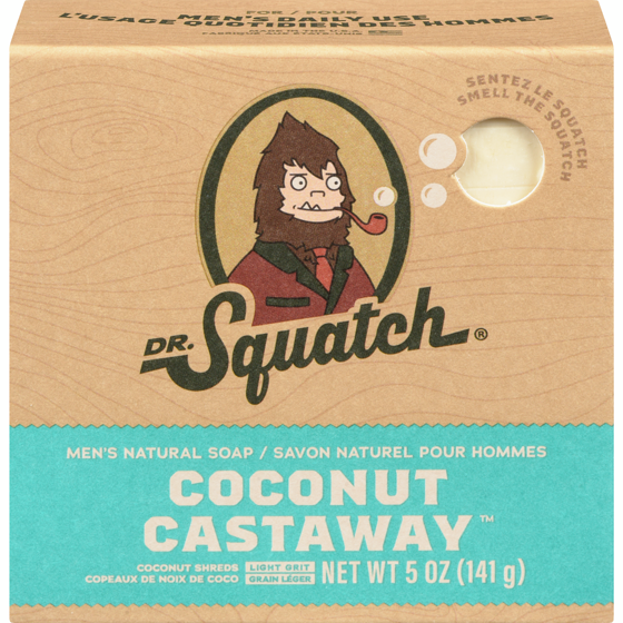 DR.Squatch Men's Natural Soap Coconut Castaway 141.7 g, $7.76/100g