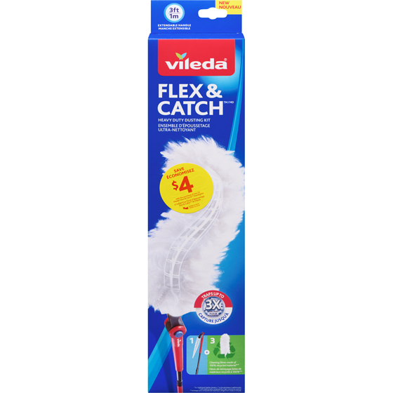 Vileda Flex & Catch Dust Kit +3 Duster Refills 1 ea, $12.99/1ea