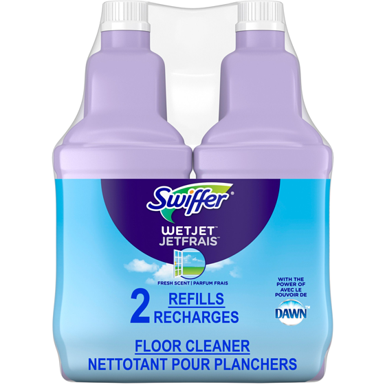 Swiffer WetJet with The Power of Floor Cleaner, Fresh Scent, Pack of each 2.5 l, $0.44/100ml